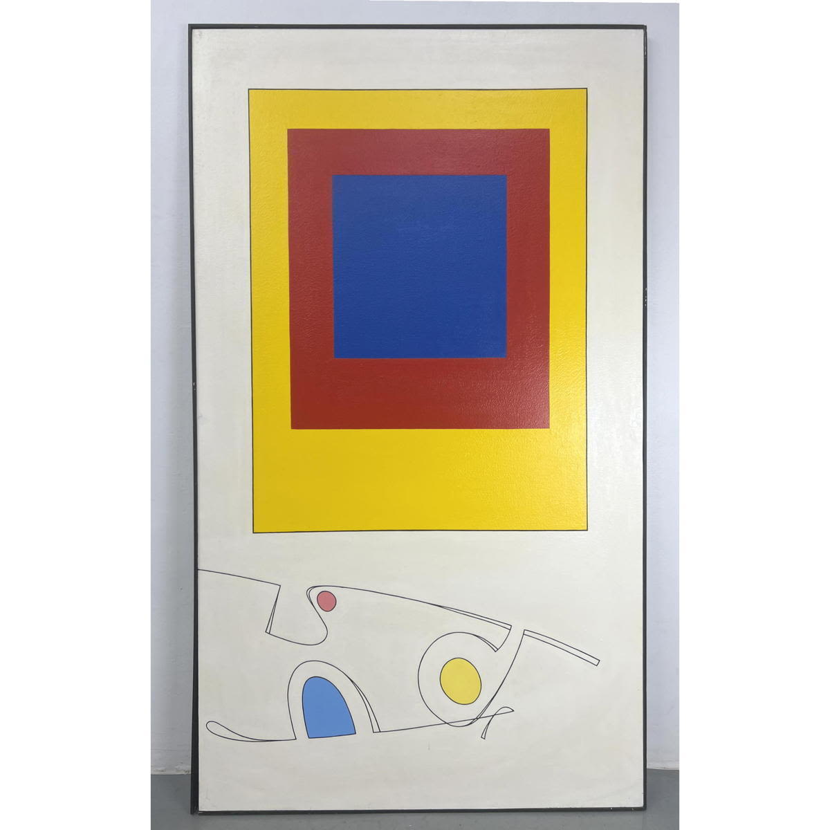 Large DE STIJL Style Painting Colorful