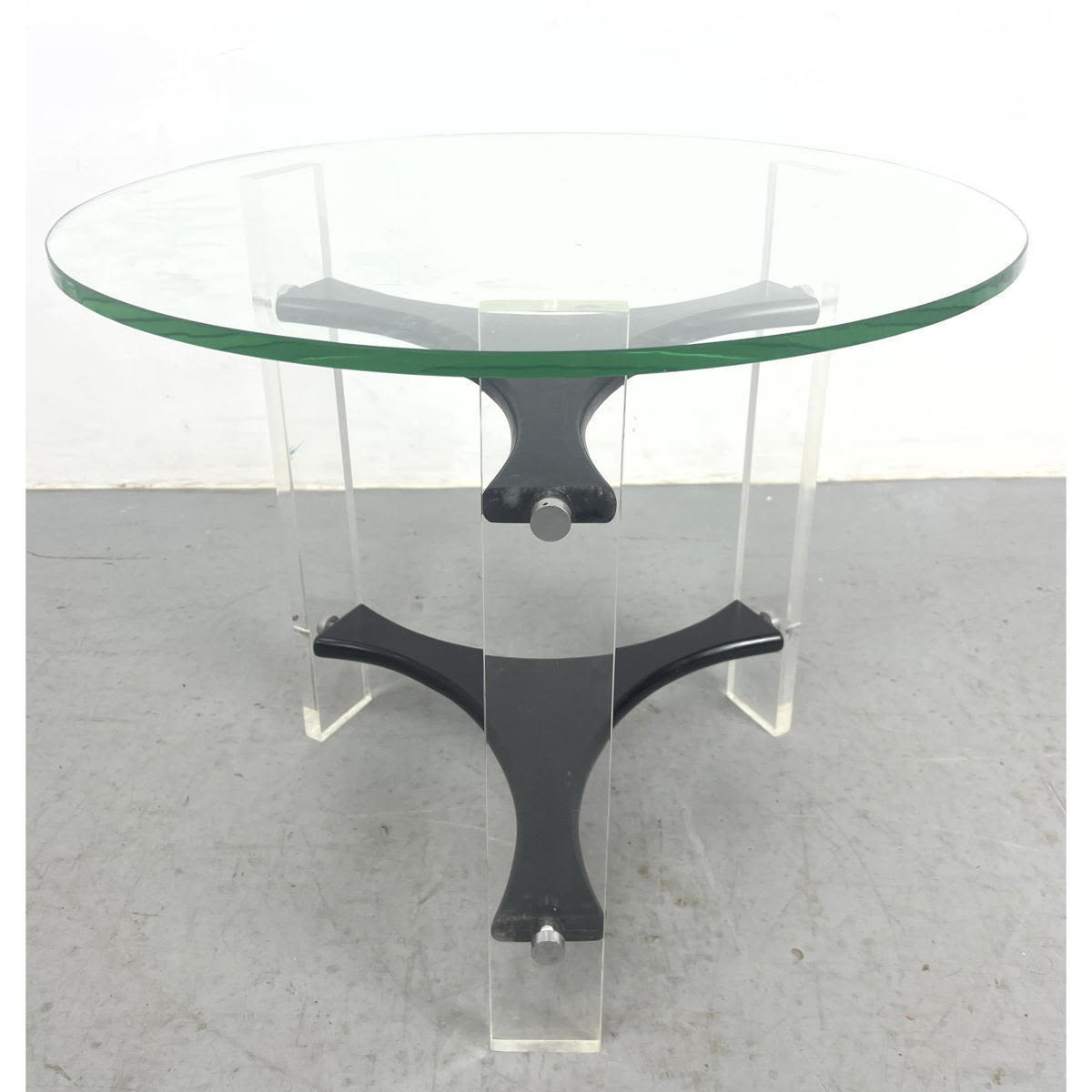 Modernist Lucite Glass Top Side 300152