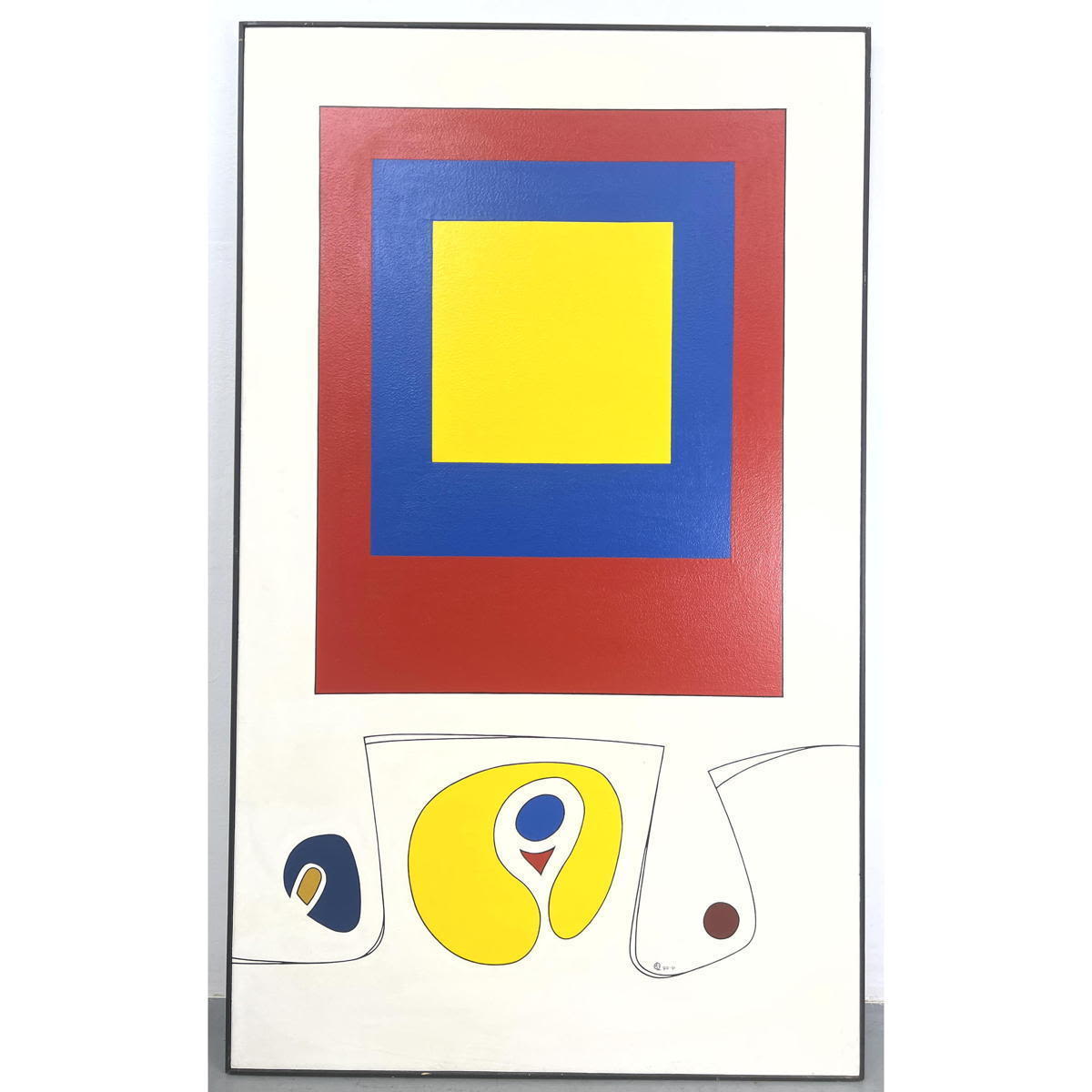 Large DE STIJL Style Painting Colorful