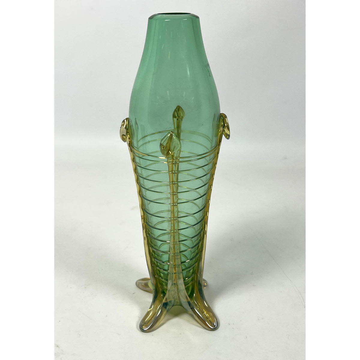 Artist signed art Glass Vase with