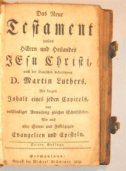 1 vol.  (Bible in German.) Das Neue