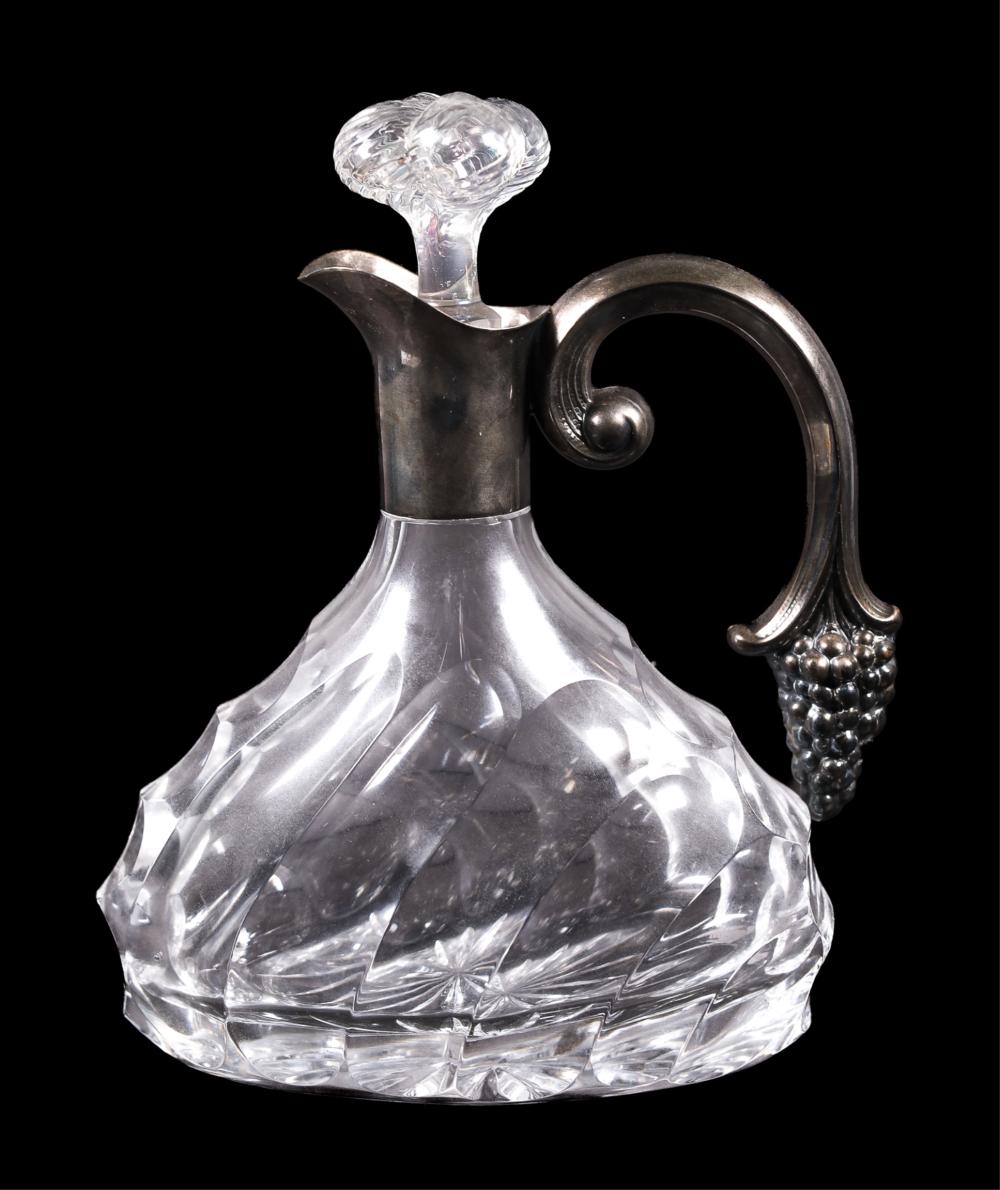 CRYSTAL WINE DECANTER WITH SILVER 3001e4