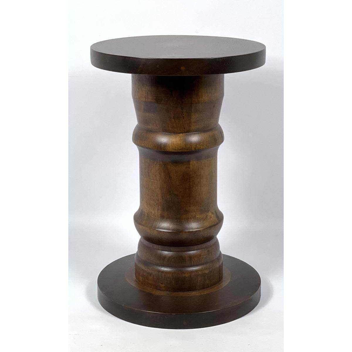 Dark Stained Turned Wood Pedestal 3001f5