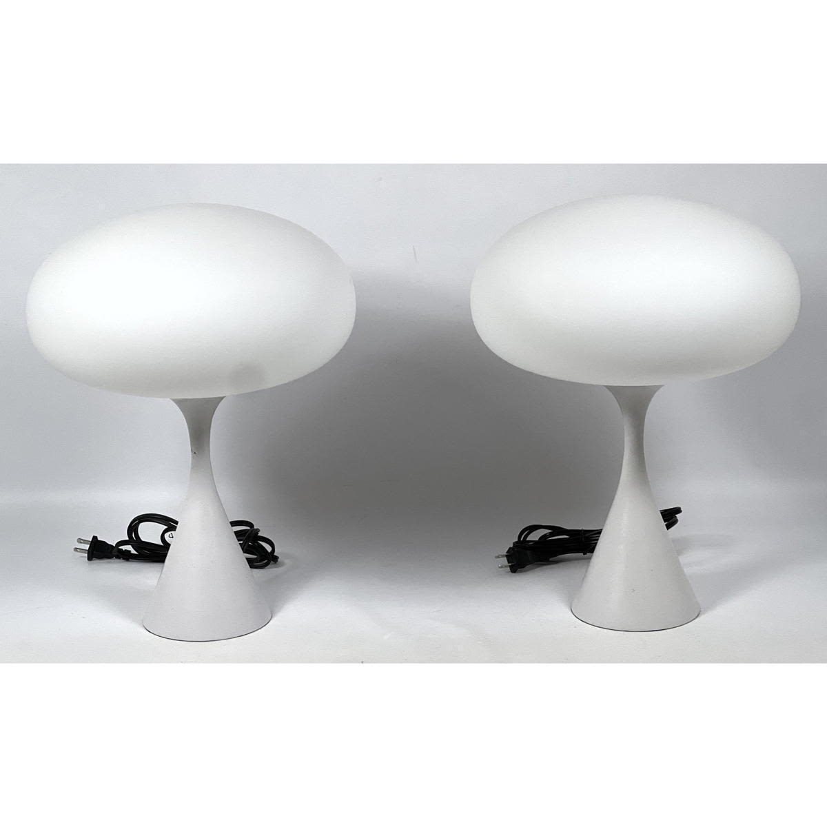 2pc DESIGNLINE Tall White Base Mushroom