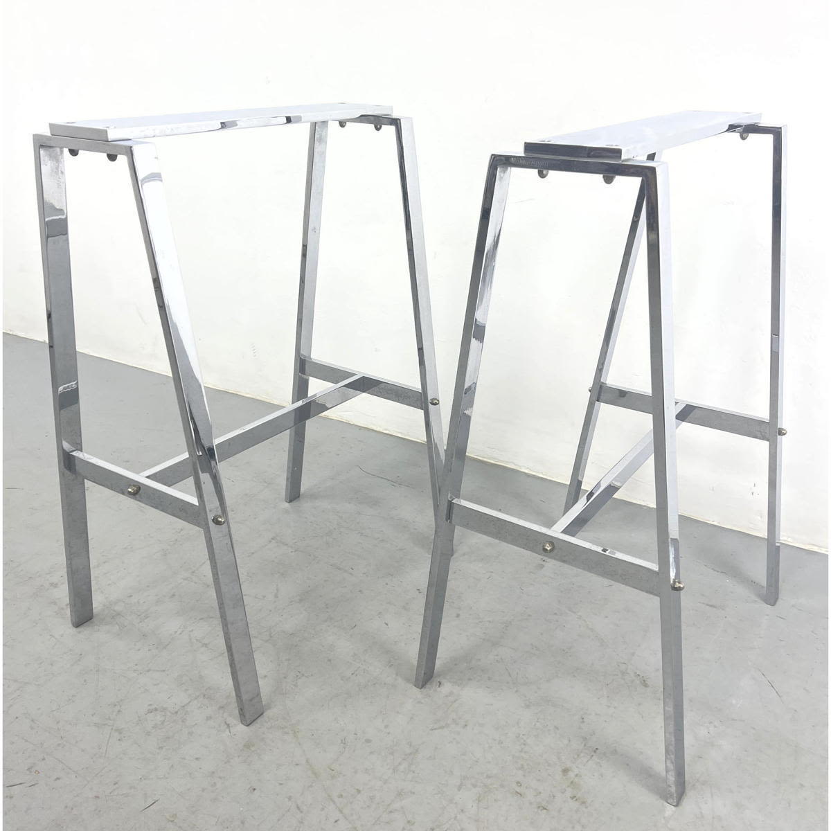 Pair Heavy Solid Chromed Steel