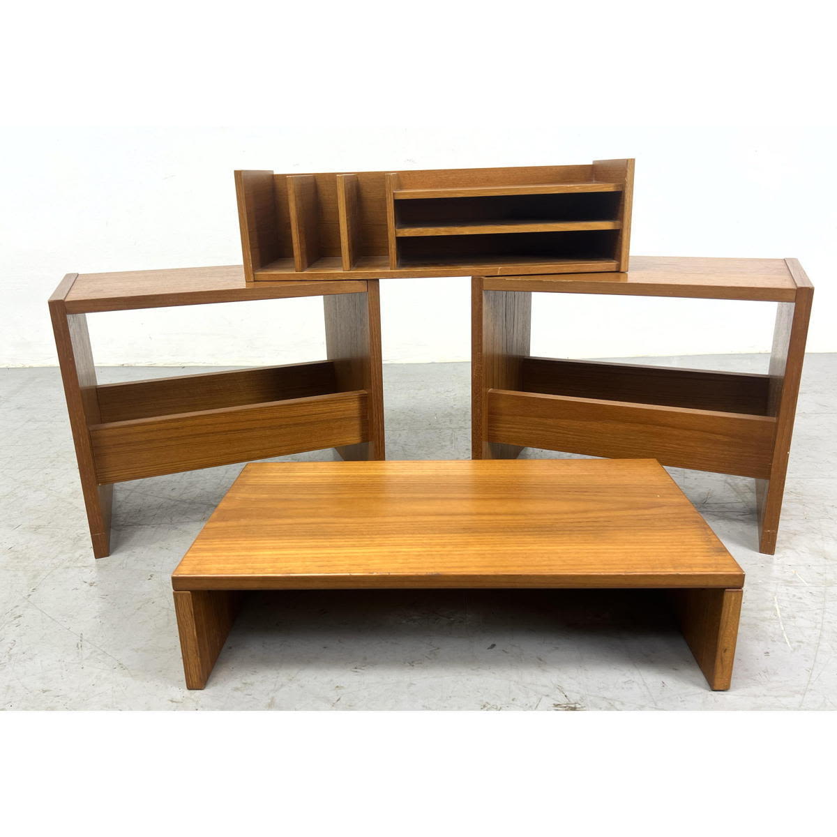 4pc Danish Modern Teak Desk Top