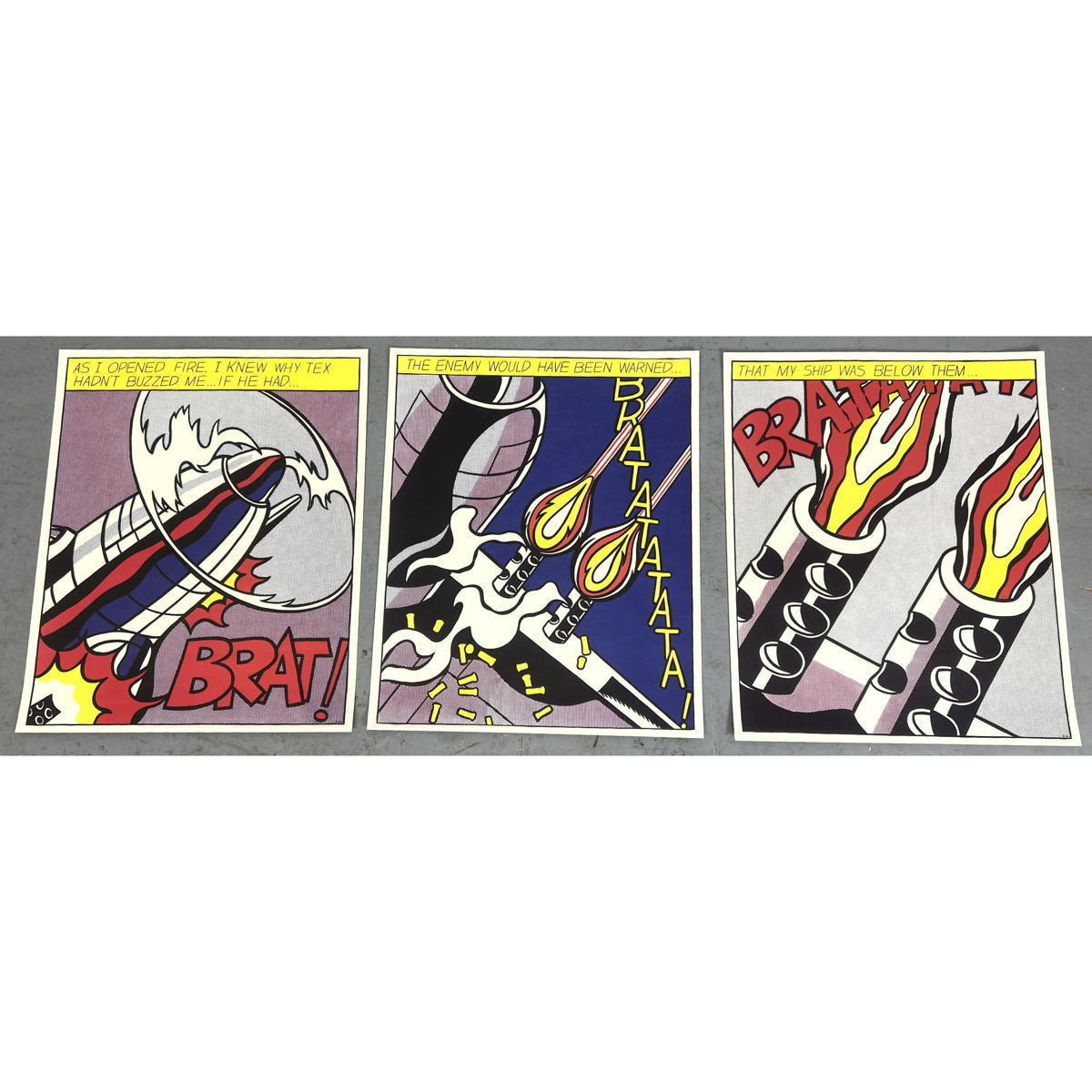 3pc ROY LICHTENSTEIN Serigraph 300236