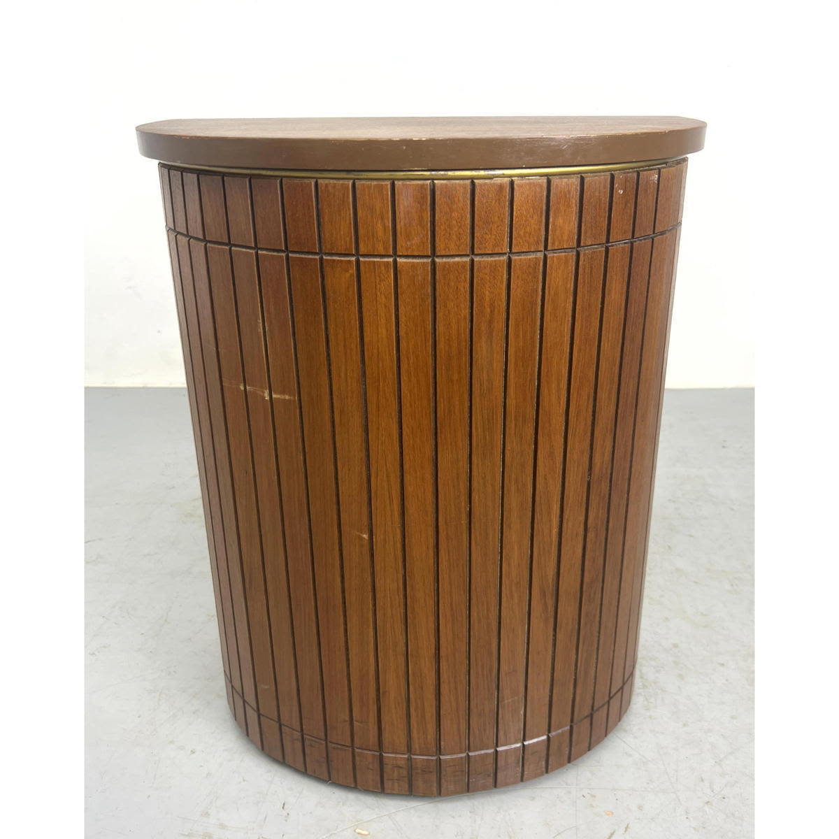 American Modern Walnut Hamper Waste 3002b1