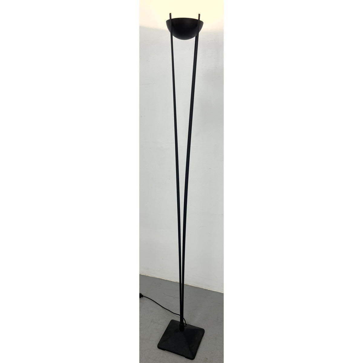 Modernist Black Metal Floor Lamp.