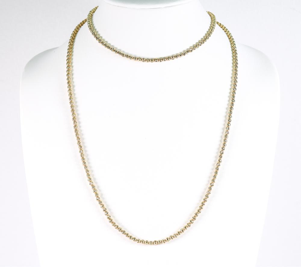 ITALIAN YELLOW GOLD BALL CHAIN 3002d8