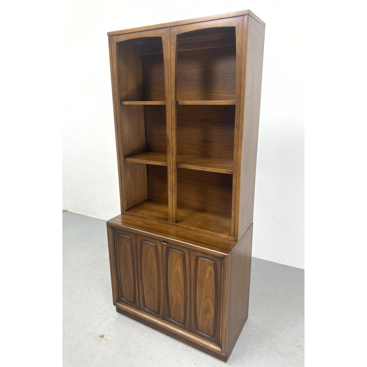 Two Part American Walnut Book Case