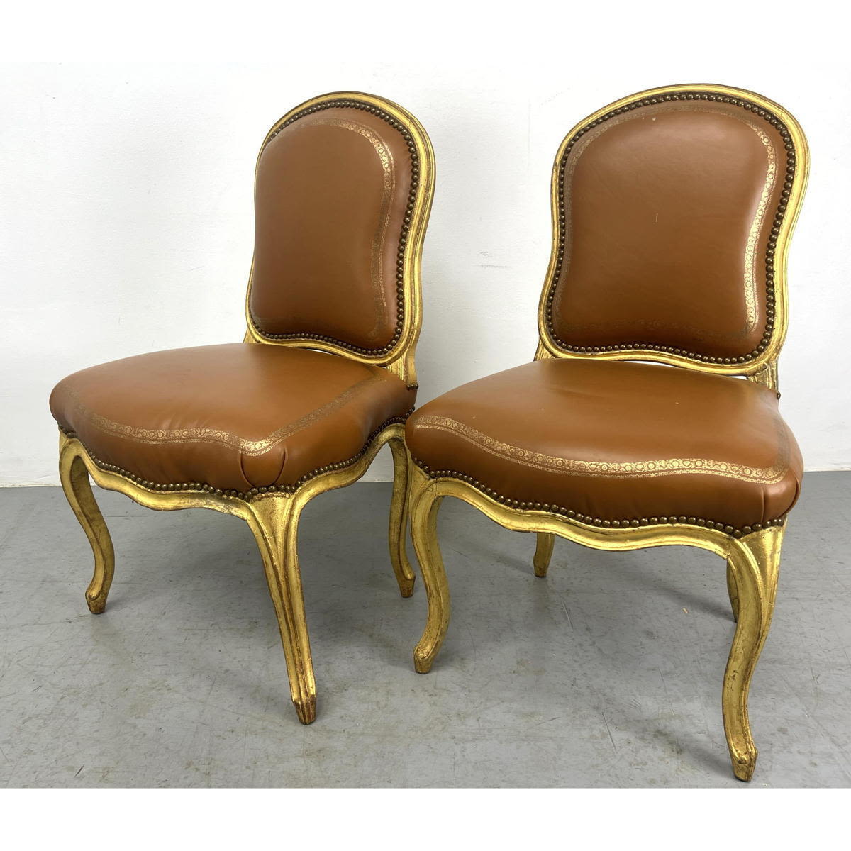 Pr French style Carved Gilt Wood