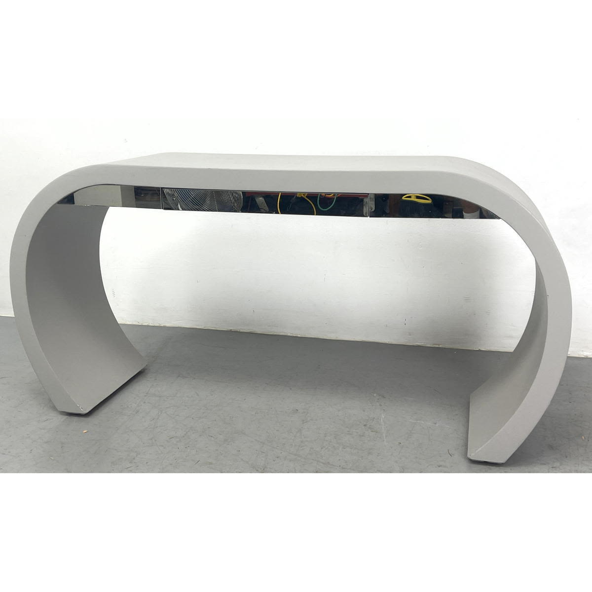 Curved Form Modernist Desk Console 30033a