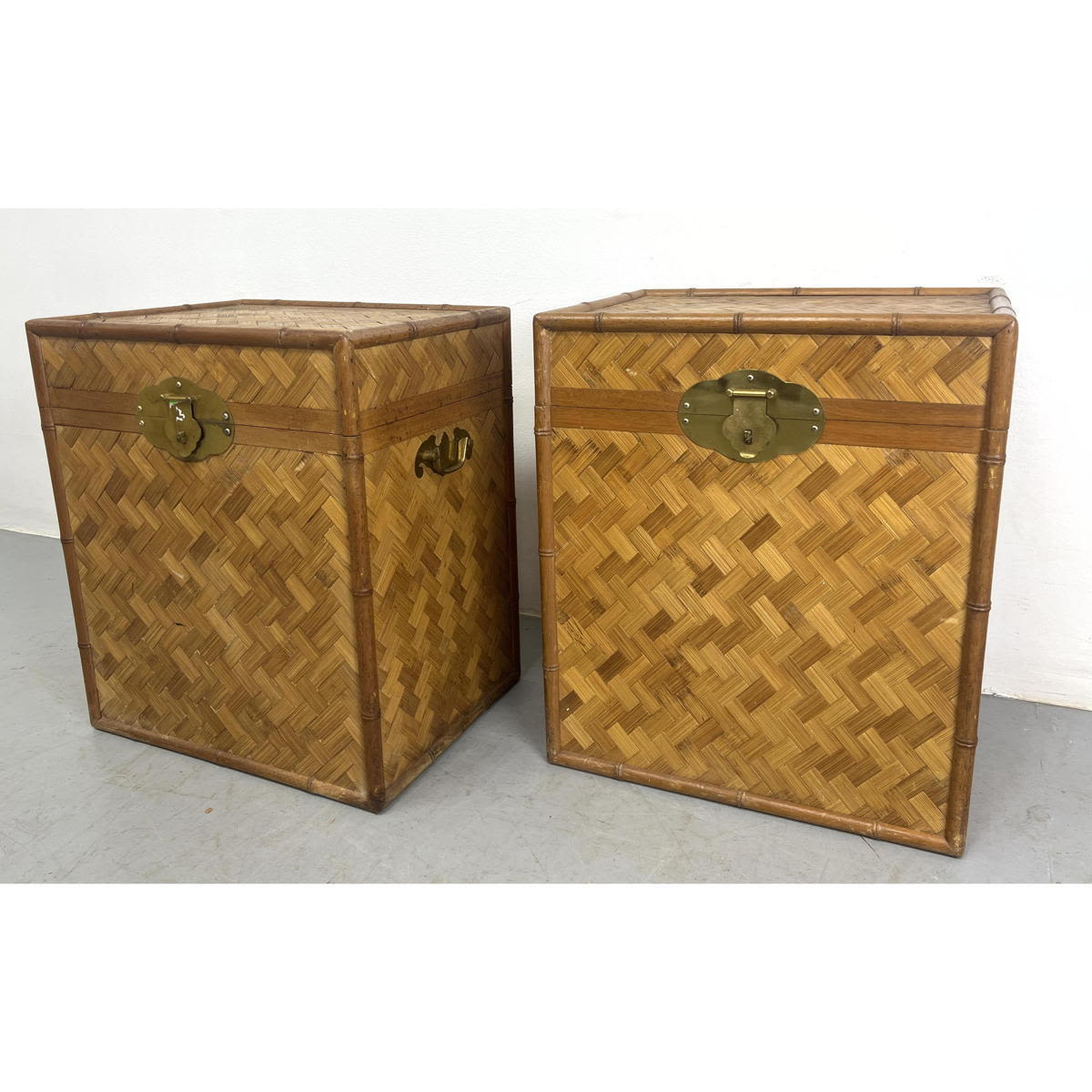 Pair of Bamboo Campaign Style Hinged 300388