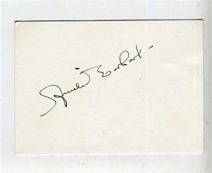 1 piece.  Card Signed. Earhart,