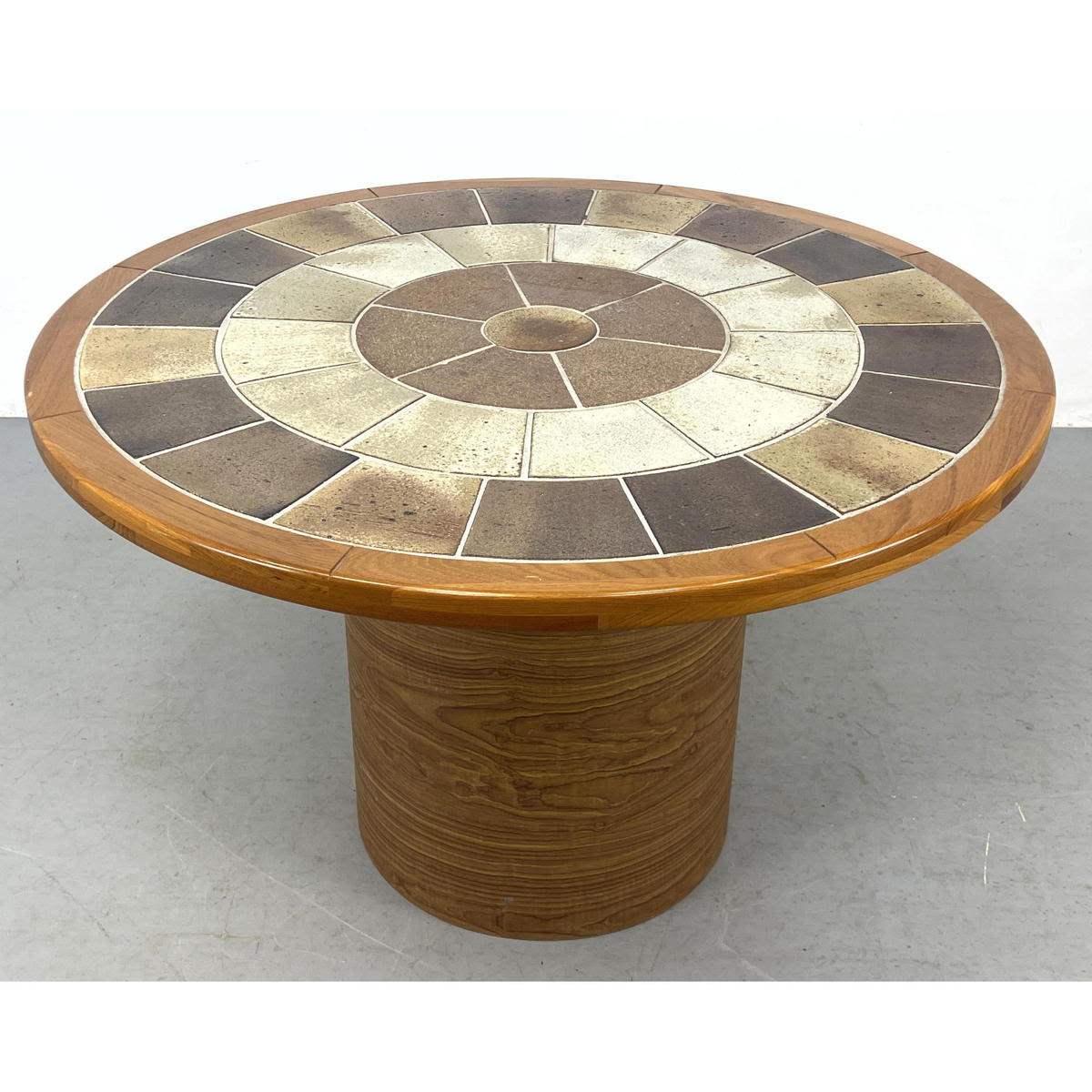 Danish Modern Round Tile Top Dining