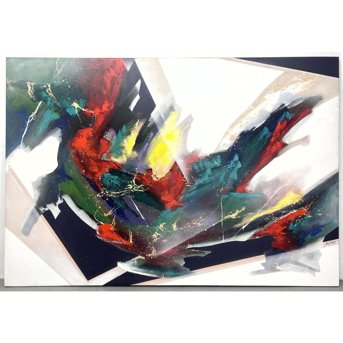 Large 9ft Roy Schallenberg Painting 3003fb