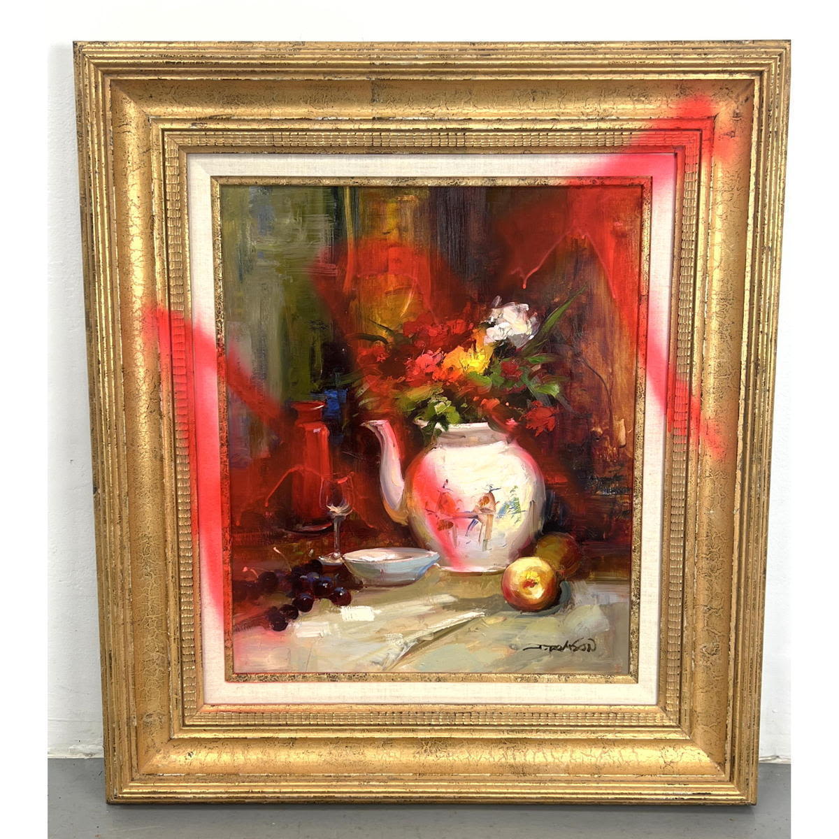 Painted still life painting with