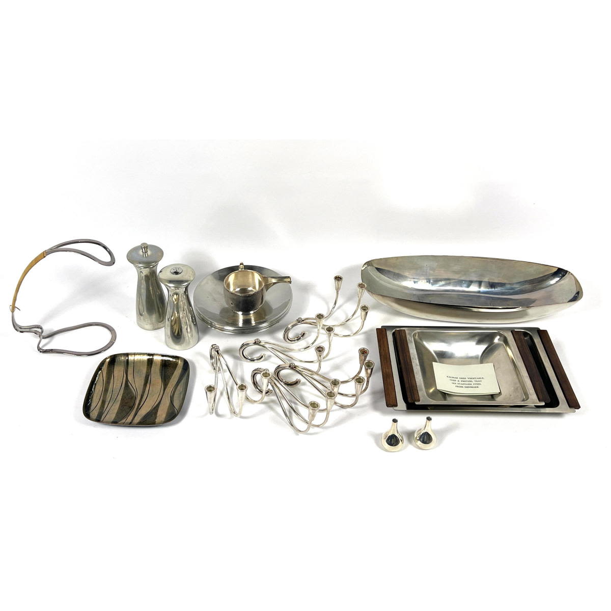 Lot of Midcentury Silver and Metalware.