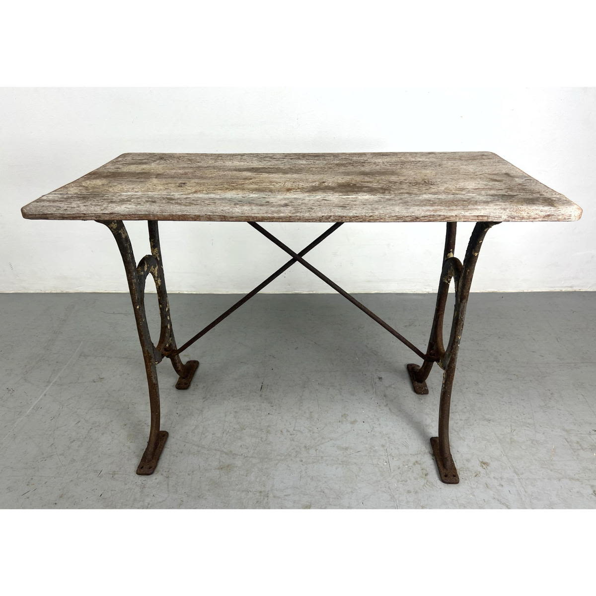 Rustic Iran and Wood Work Table  30041e