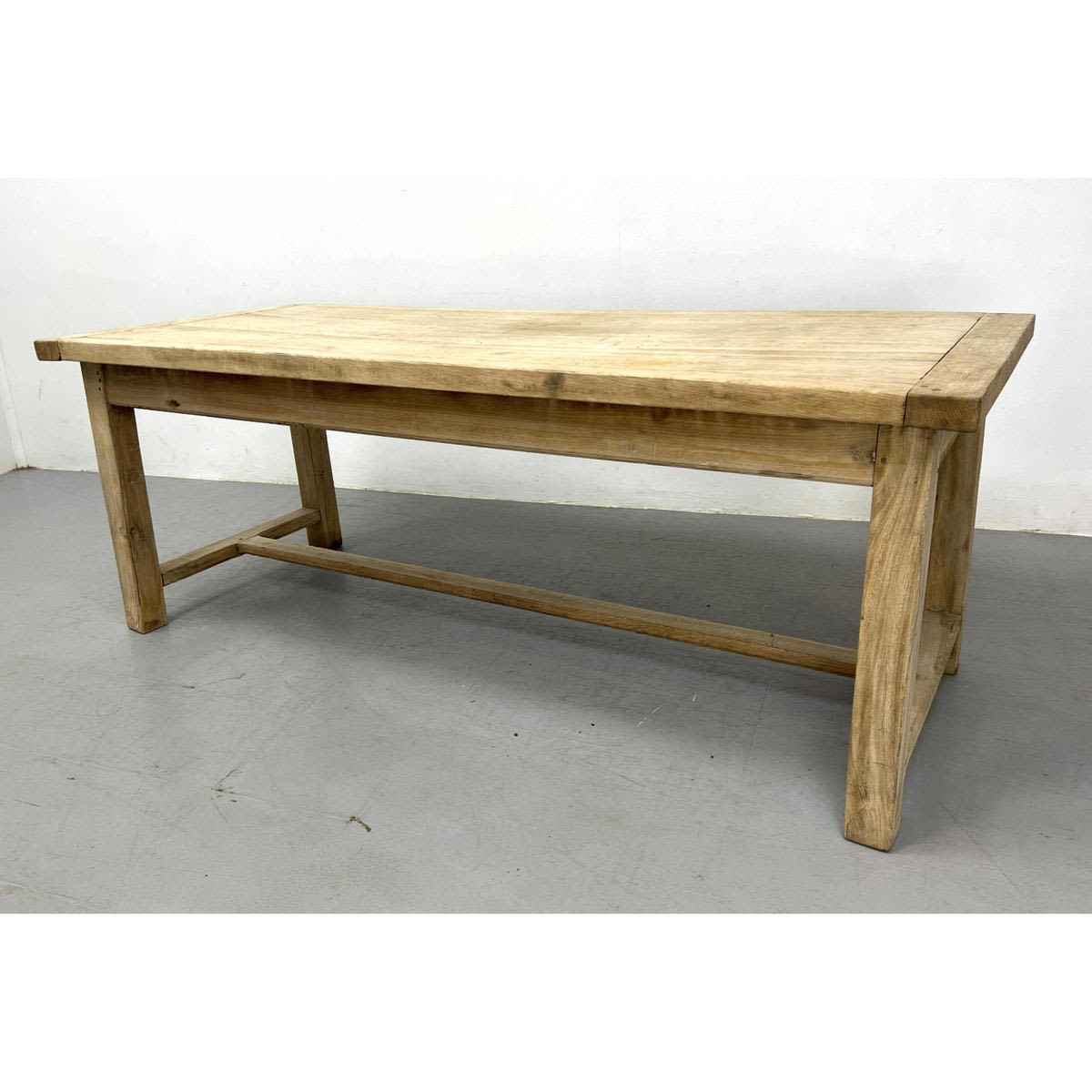 French oak kitchen bar table. Dining