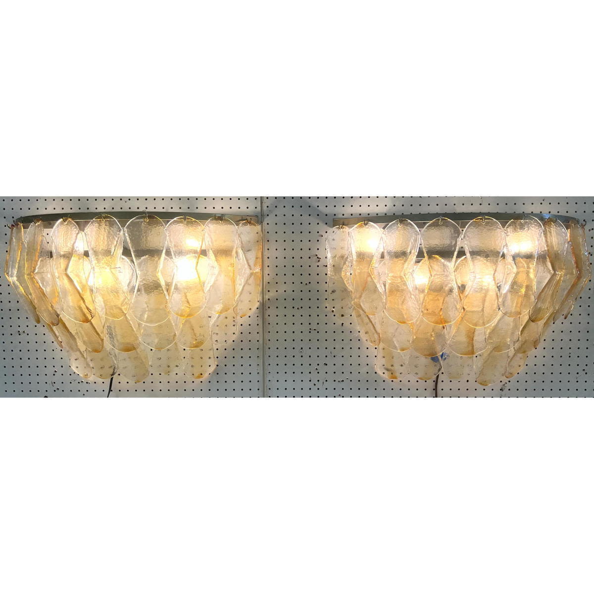 Pair of large Murano Glass Sconces 30044e