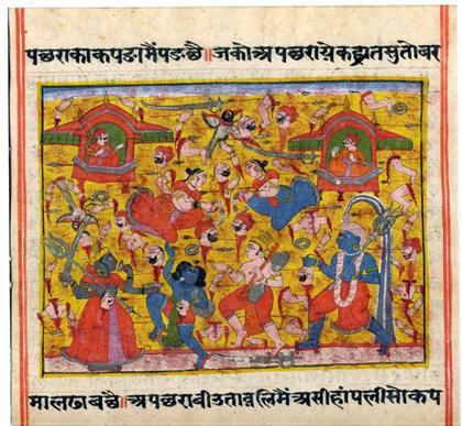 2 pieces.  Manuscript Sanskrit