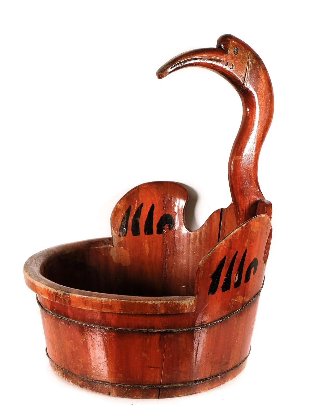 ANTIQUE CHINESE GOOSE FORM BASKETEarly 300515