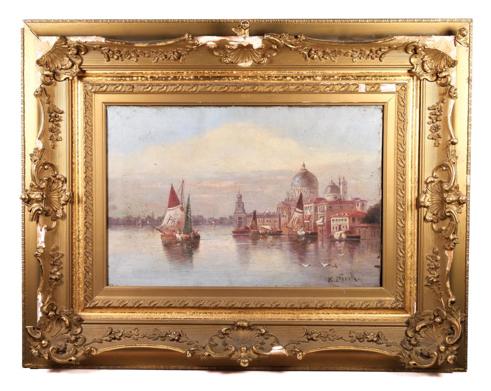 19TH CENTURY FRENCH SHIP OIL PAINTING 30056f