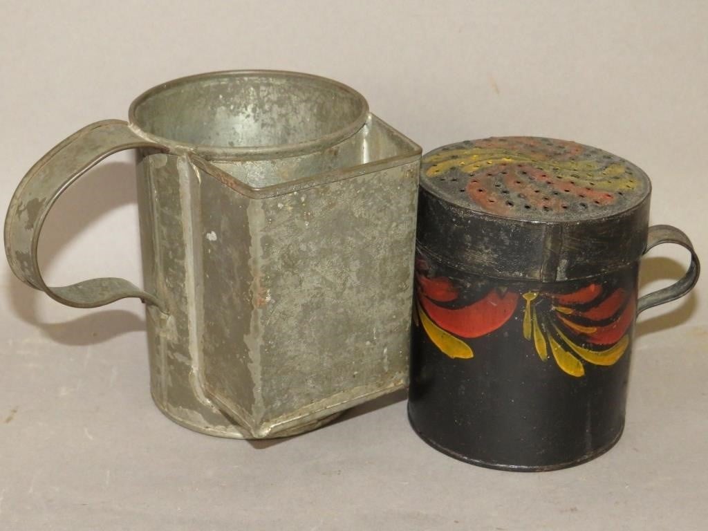 2 PIECES OF TINWAREca. 1830-1900;