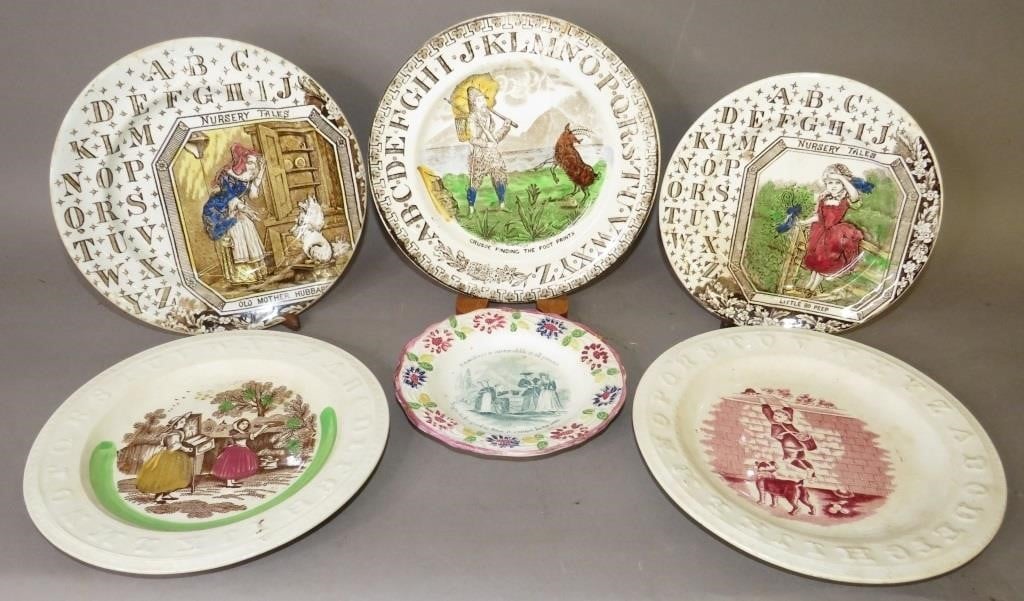 6 CHILDREN S PLATES WITH TRANSFERSca  3005f0