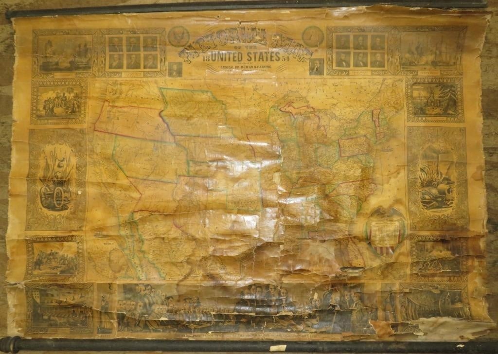 1854 WALL MAP OF THE UNITED STATESca  300694