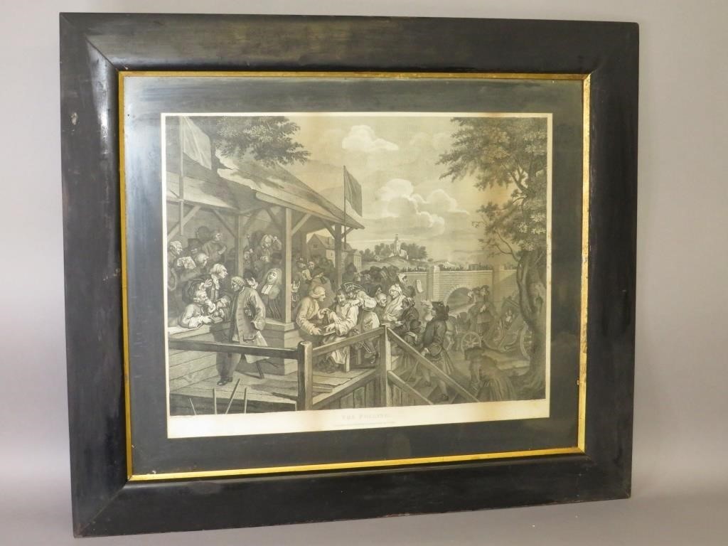 ENGRAVING BY T. COOK "THE POLLING"ca.