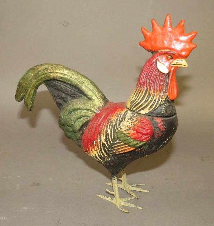 FINE POLYCHROME PAINTED ROOSTER 3006de