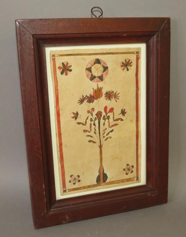SMALL FRAMED INK WATERCOLOR BOOKPLATE 30071a