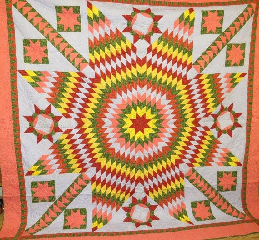 VIBRANT MENNONITE "SUNBURST" PATCHWORK