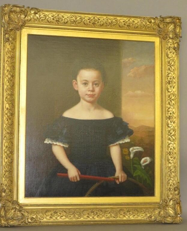 OIL PORTRAIT OF A YOUNG GIRLca.