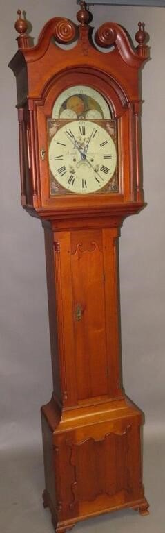 TALL CASE CLOCK SIGNED JOSEPH BADMANca.