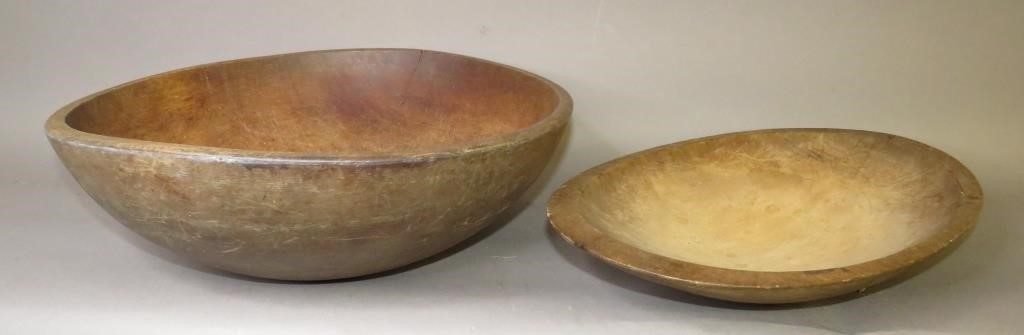 WOODEN BOWL & TRENCHERca. 20th century;