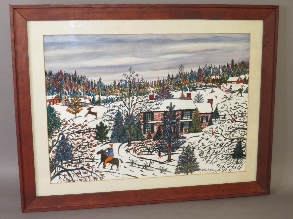 HATTIE BRUNNER FOLK ART WINTER 30078d