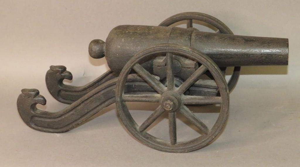 TOY CAST IRON CANNONca. 1880-1920;