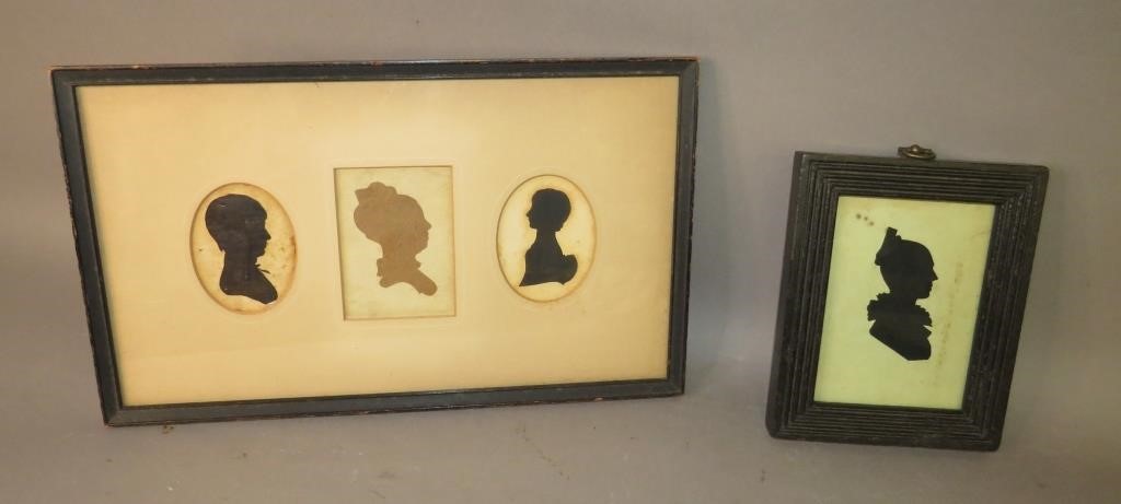 GROUP OF 7 SMALL SCISSOR-CUT SILHOUETTES