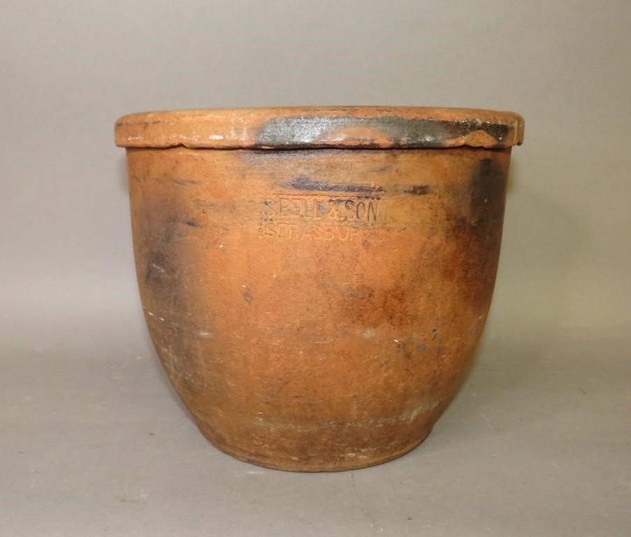 REDWARE CROCK BY S. BELL & SONca.