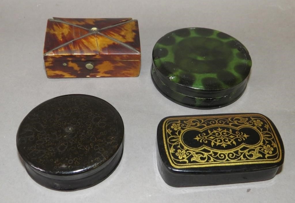 4 SMALL BOXESca. mid 19th century;