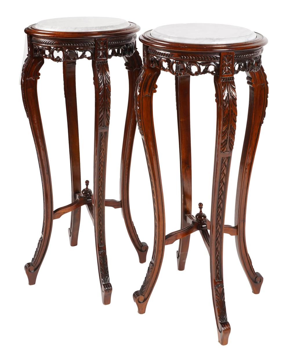 PAIR OF CARVED MAHOGANY STANDSeach 30088d