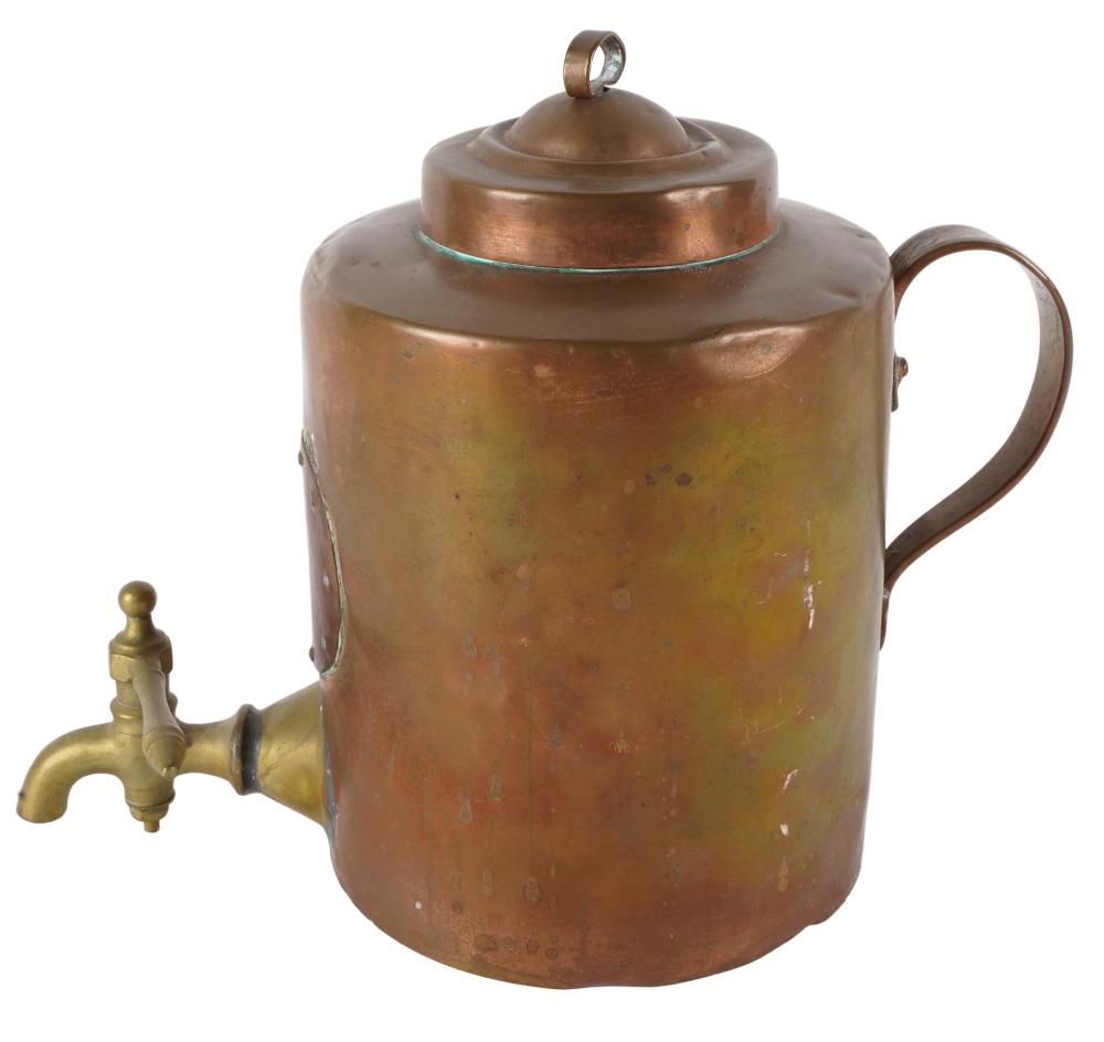 ANTIQUE COPPER URNunmarked; Provenance: