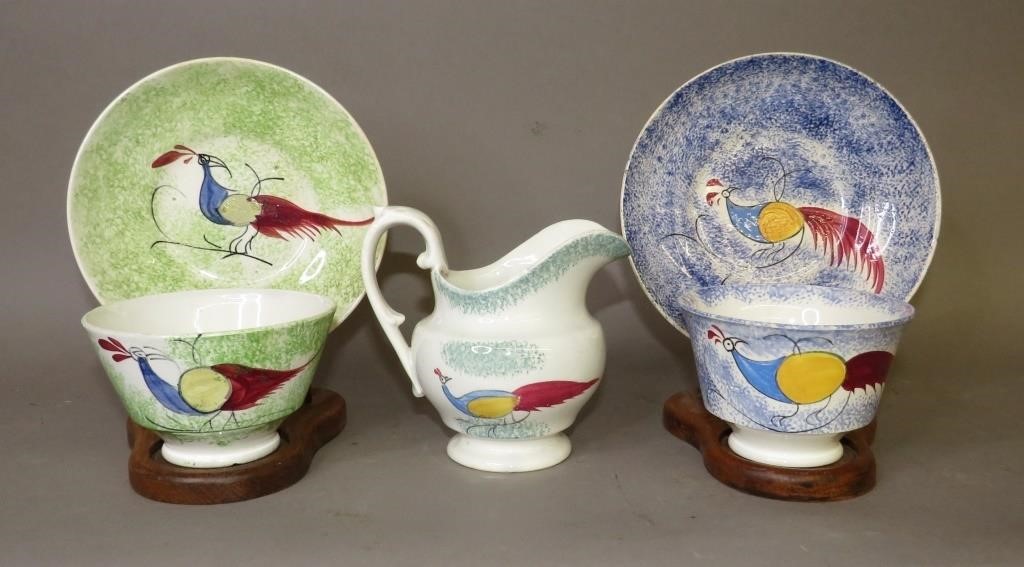 PEAFOWL PATTERN SPATTER CREAMER  3008d0