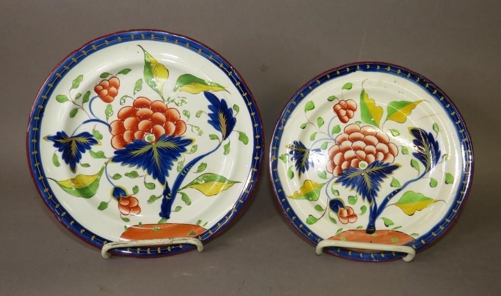 2 GAUDY DUTCH GRAPE PATTERN PLATESca  3008d9