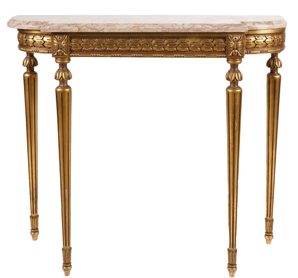 LOUIS XVI STYLE GILTWOOD CONSOLE 3008fb