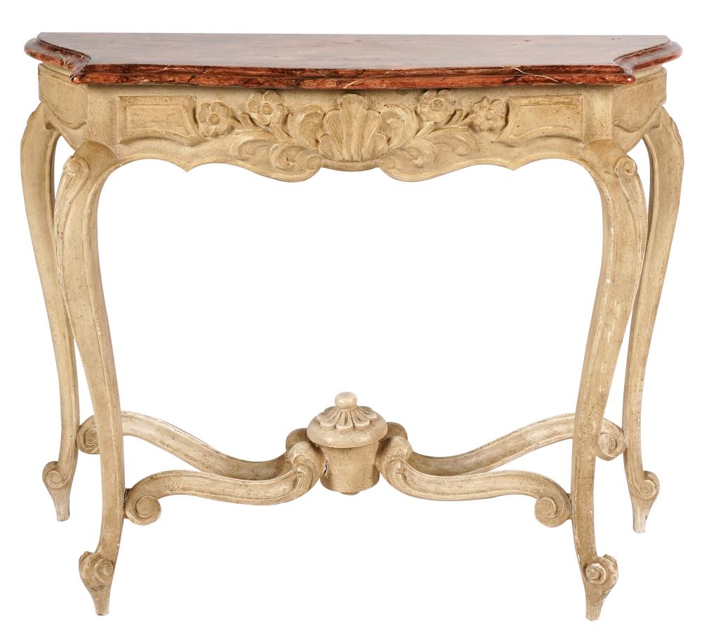 ROCOCO-STYLE PAINED WOOD CONSOLE